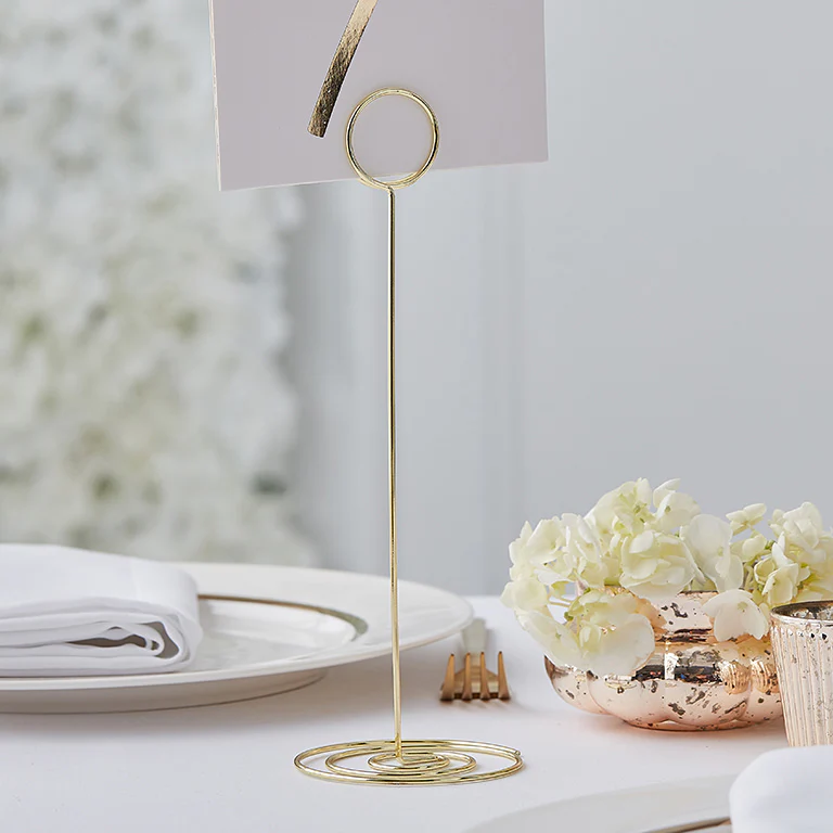 Soporte Vertical Marcasitios Metal Oro