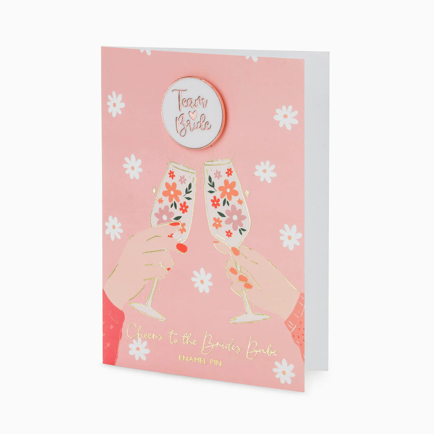 Tarjeta Regalo 10.5 x 15 cm con Pin "Bride Team"