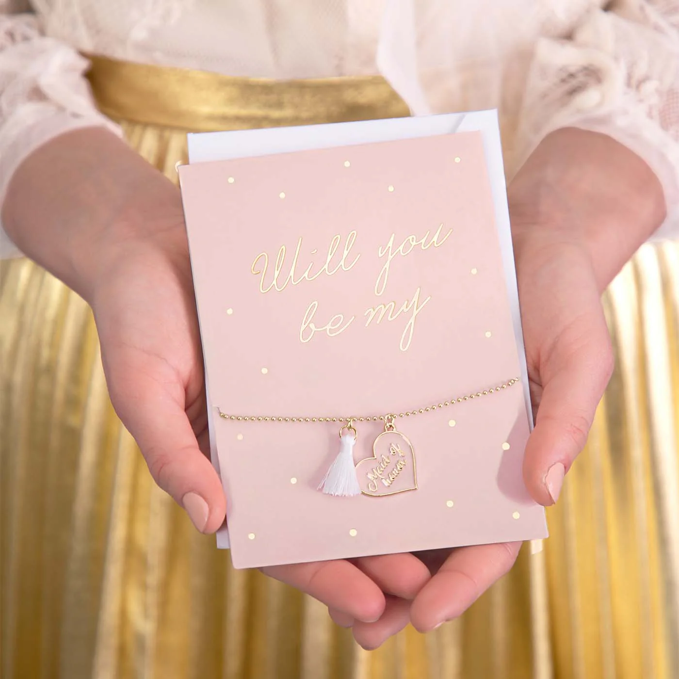 Tarjeta con Pulsera "Will you be my Maig of Honor" - Image 4