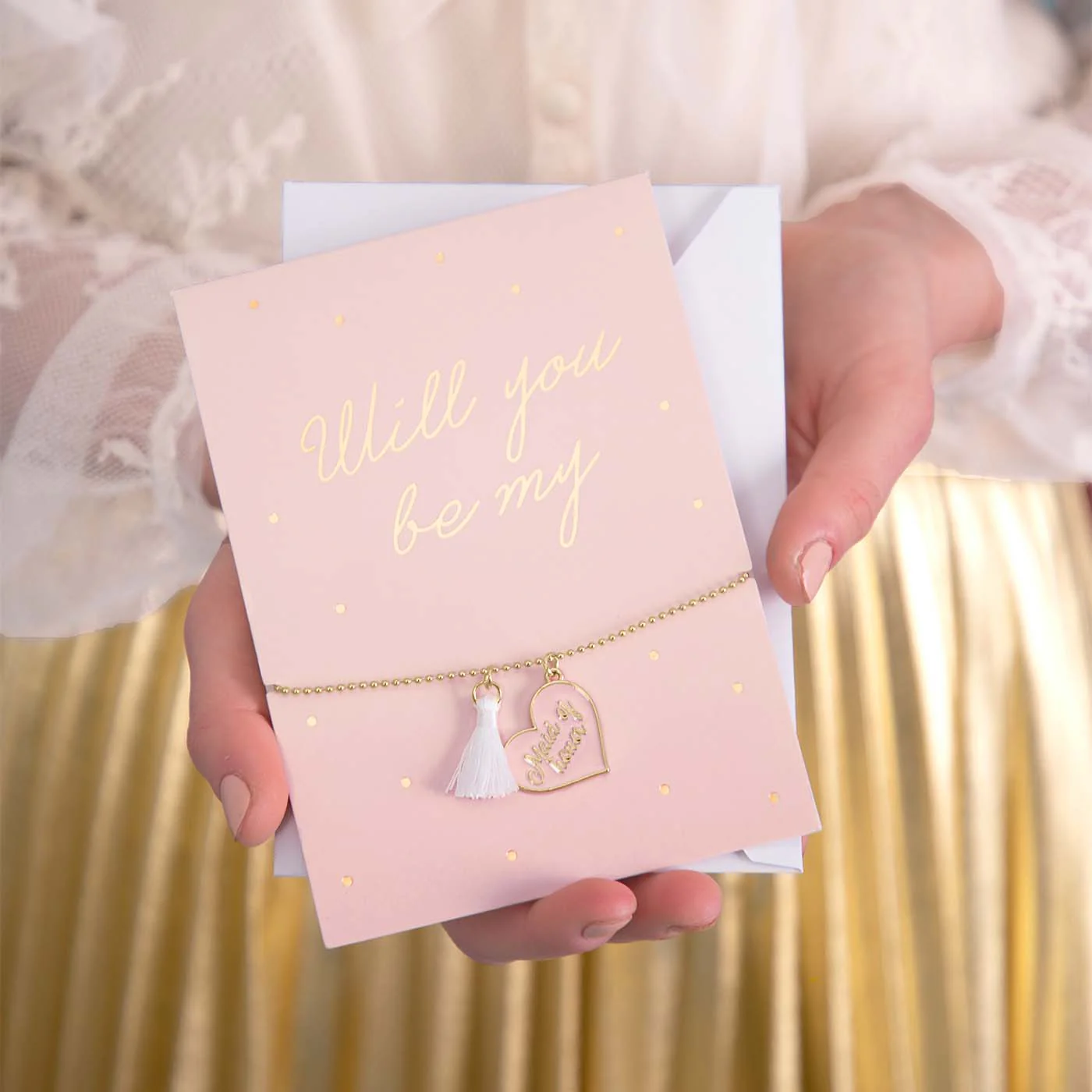 Tarjeta con Pulsera "Will you be my Maig of Honor" - Image 5
