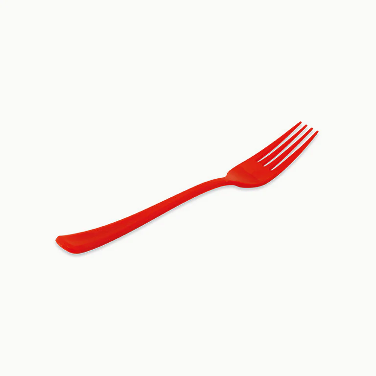 Tenedor Premium Reutilizable 18.5 cm Rojo