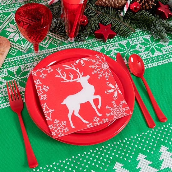 Tenedor Premium Reutilizable 18.5 cm Rojo - Image 4