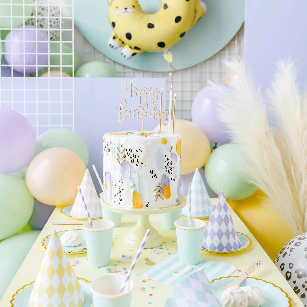 Topper Tarta Happy Birthday Madera - Image 6