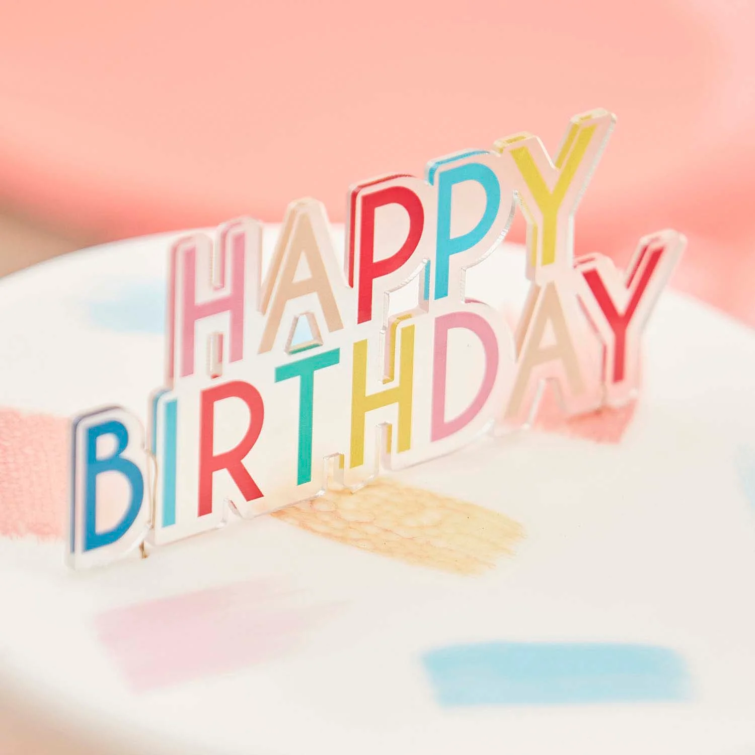 Topper Tarta Happy Birthday Multicolor - Image 2