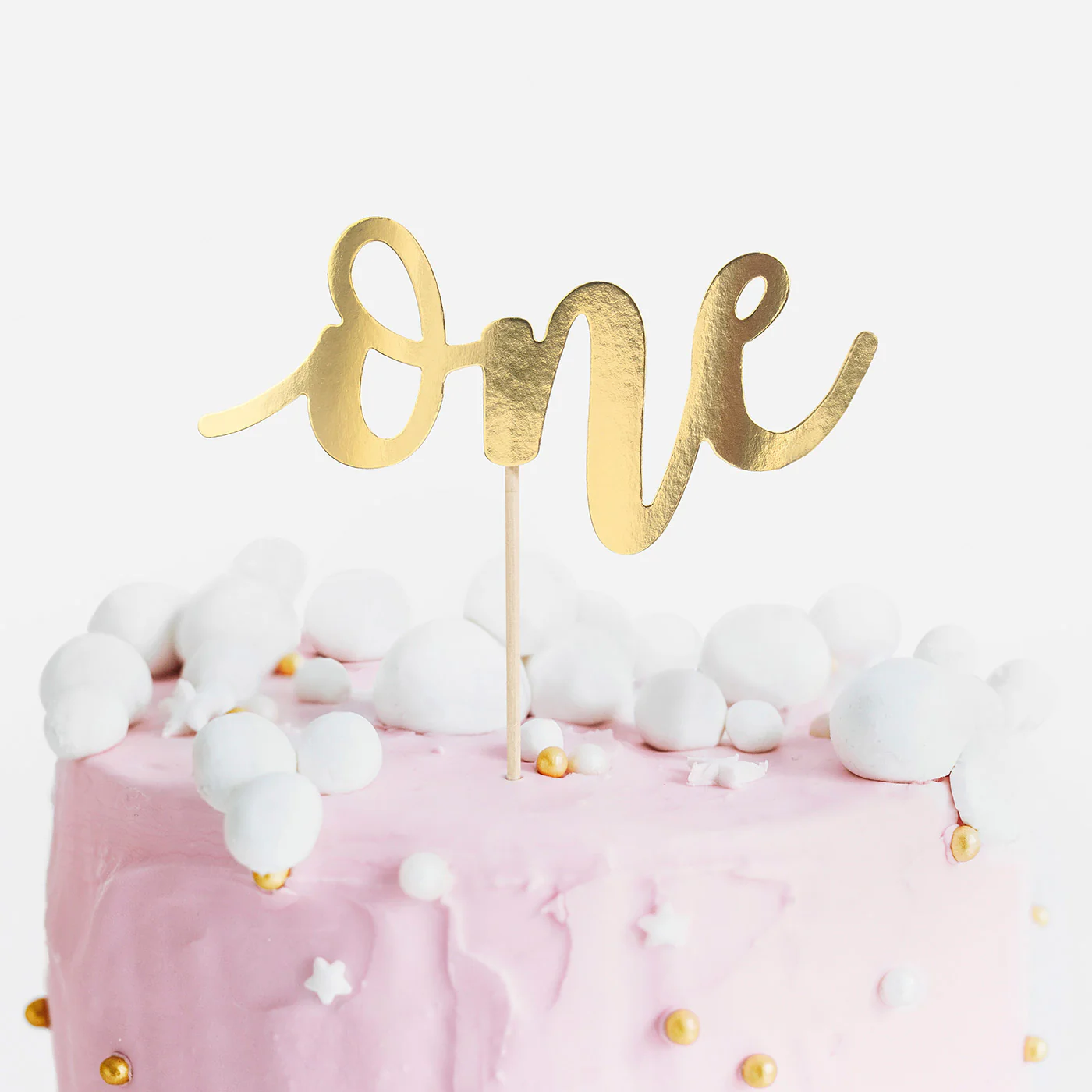Topper Tarta One Dorado - Image 3