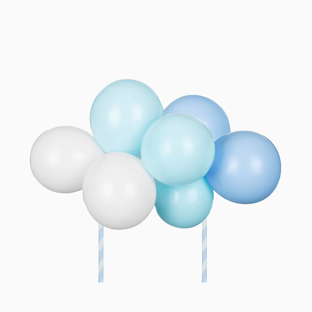 Topper Tarta Globos Azul