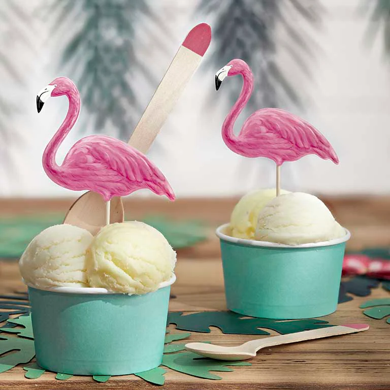 Topper Tarta Cartón Flamingo - Image 3