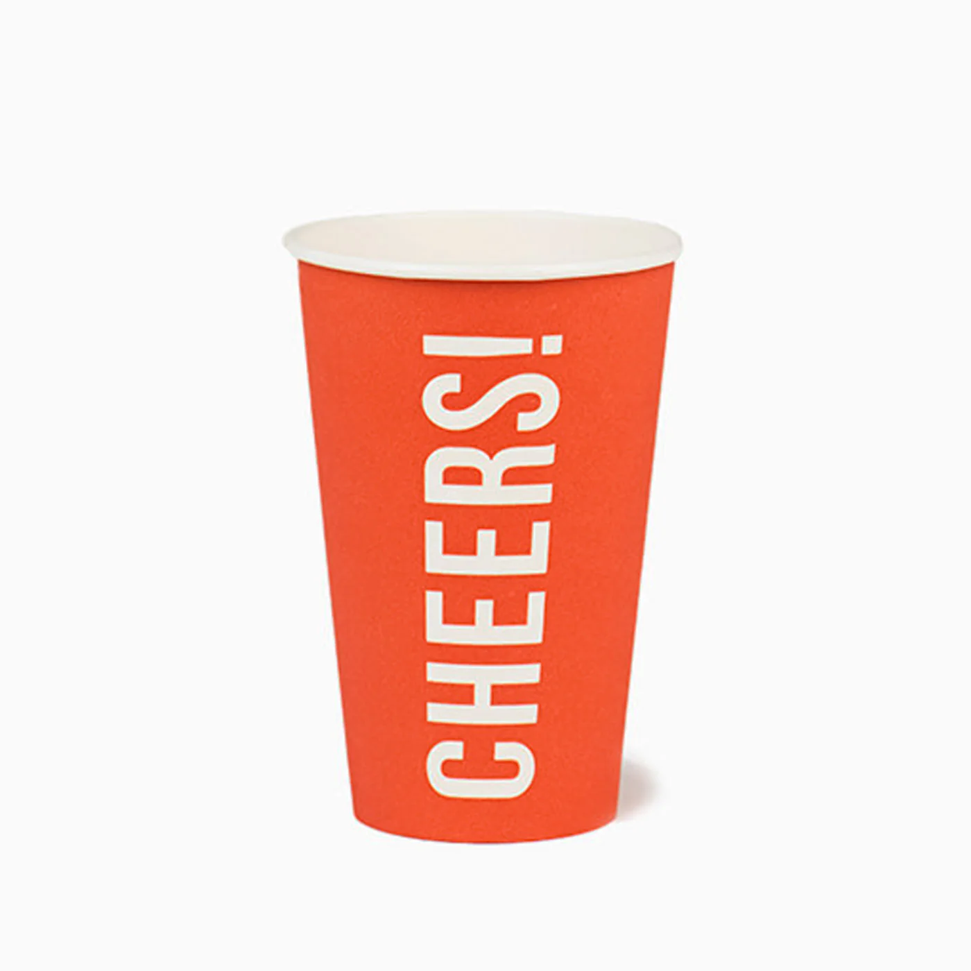 Vasos Cartón 455 cc 'Cheers!' Rojo