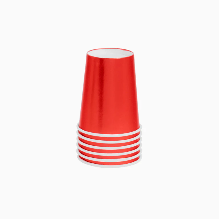 Vaso Cartón Metalizado 270 cc Rojo - Image 2