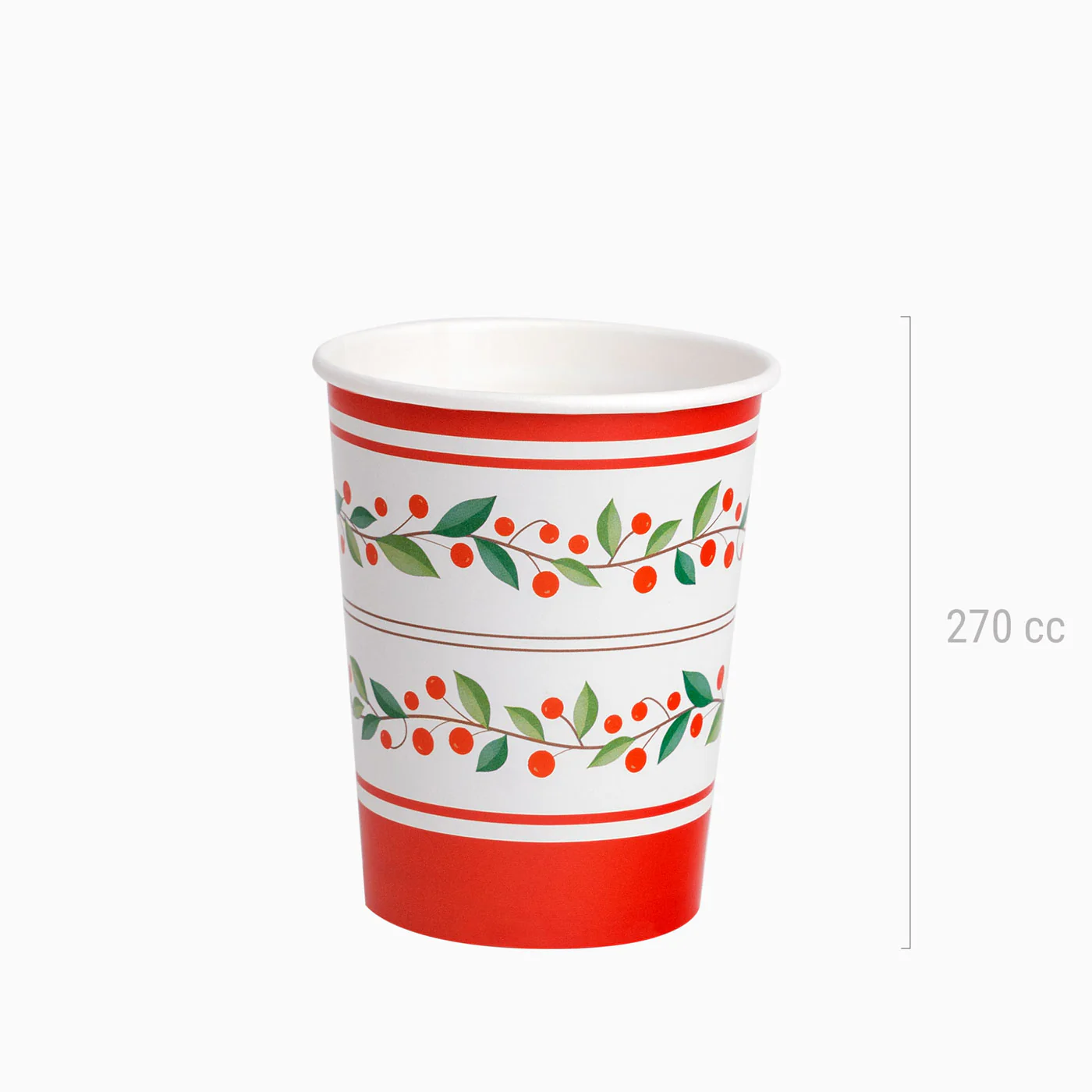 Vaso Cartón Navidad 270 cc Acebo - Image 3