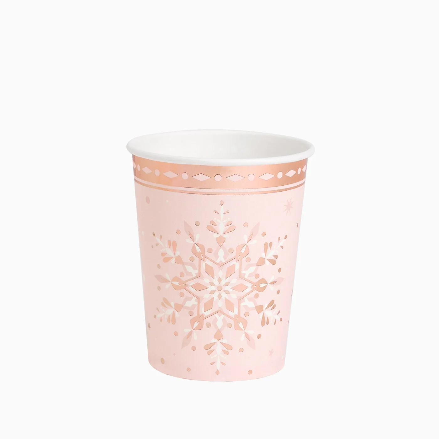 Vaso Cartón Navidad 270 cc Frozen Copo de Nieve