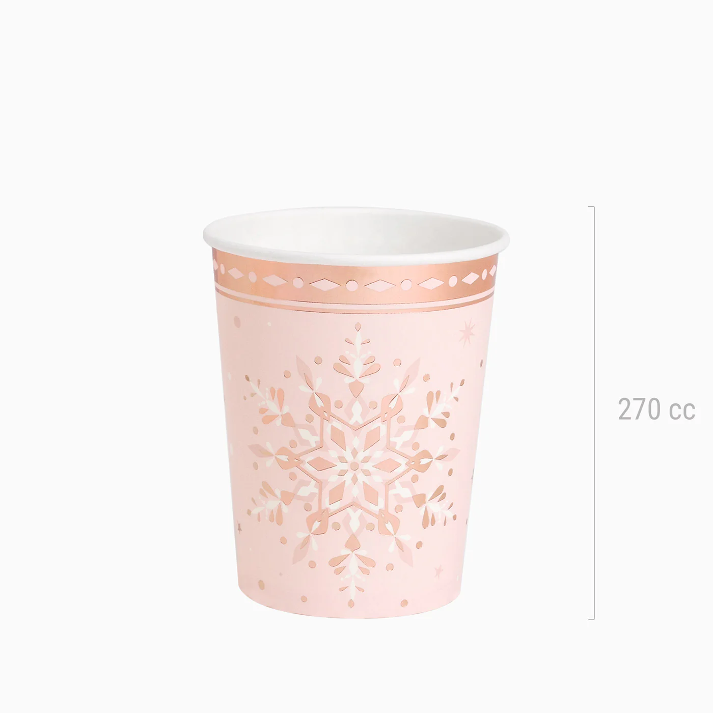 Vaso Cartón Navidad 270 cc Frozen Copo de Nieve - Image 3
