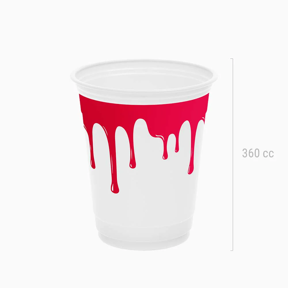 Vaso Premium Plástico Reutilizable Halloween 360 cc Sangre - Image 3