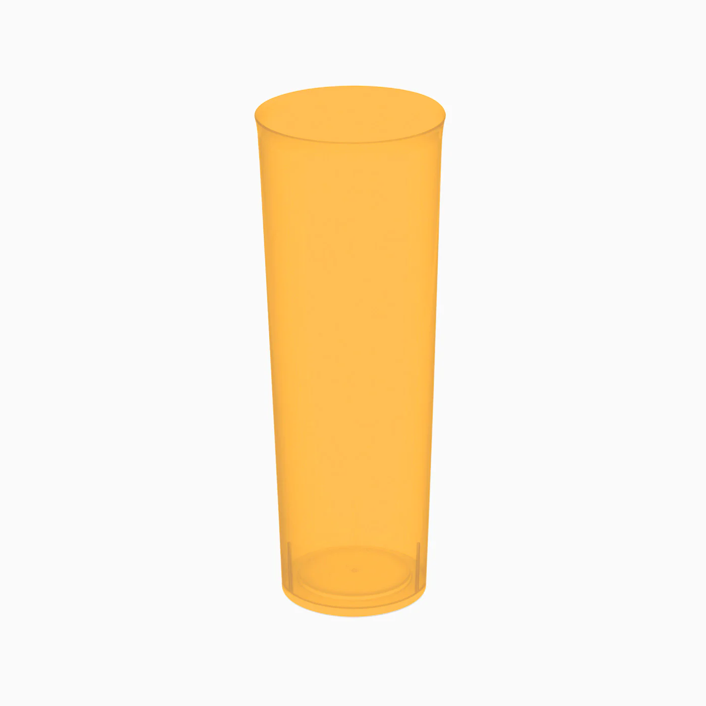 Vaso Cubata Tubo Plástico PP Reutilizable 300 cc Naranja (6 uds)
