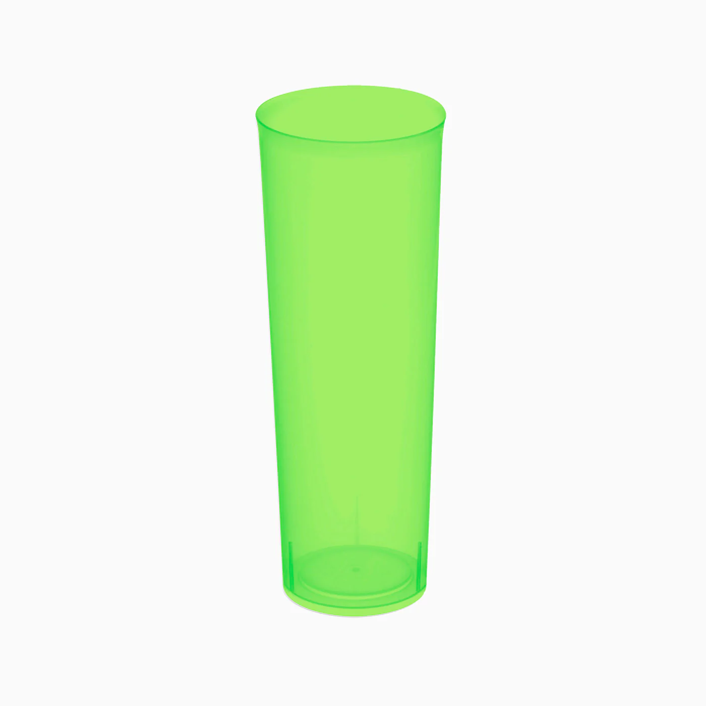Vaso Cubata Tubo Plástico PP Reutilizable 300 cc Verde (6 uds)