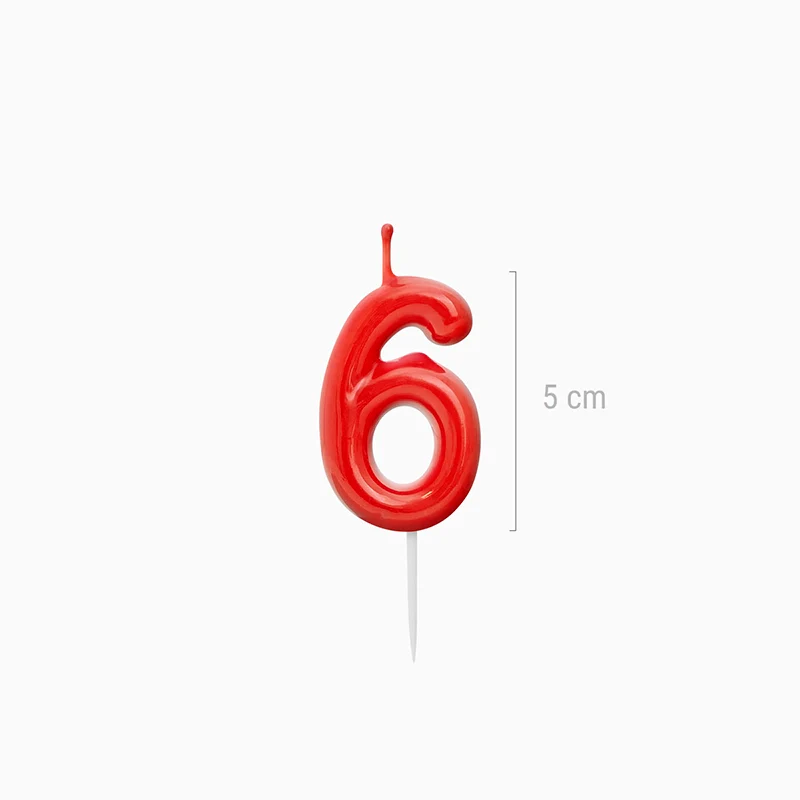Vela Número Pequeña Básica 5 cm Rojo - Image 38