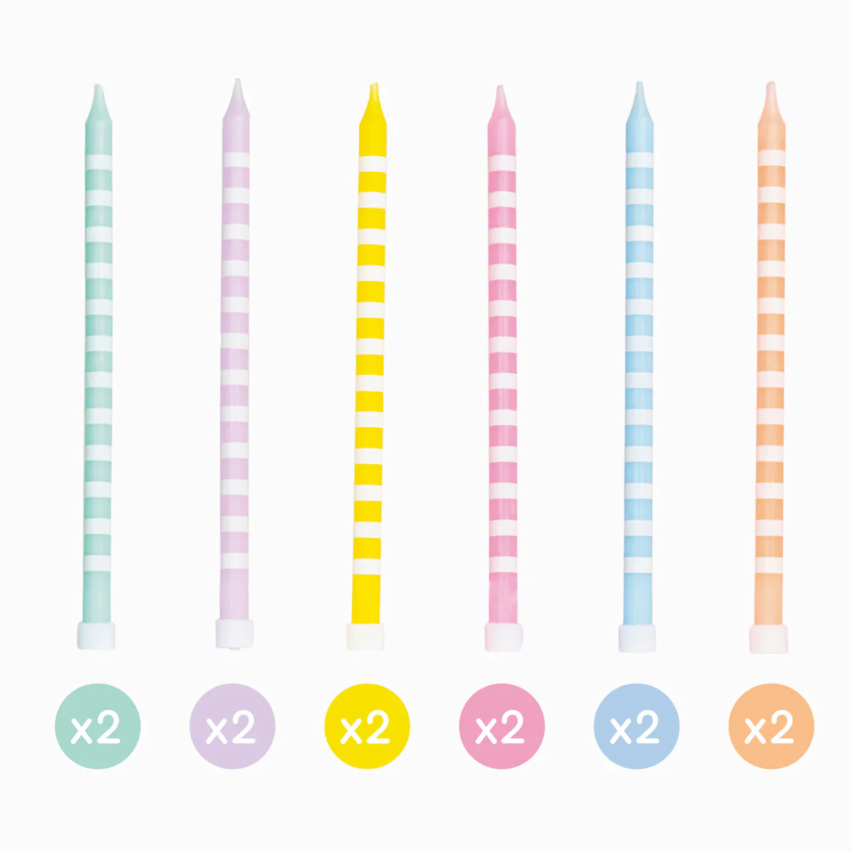 Velas Extralargas Cumpleaños Color Pastel / Pack 12 uds - Image 7