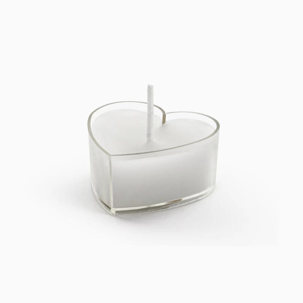 Velas Forma Corazón Blanco