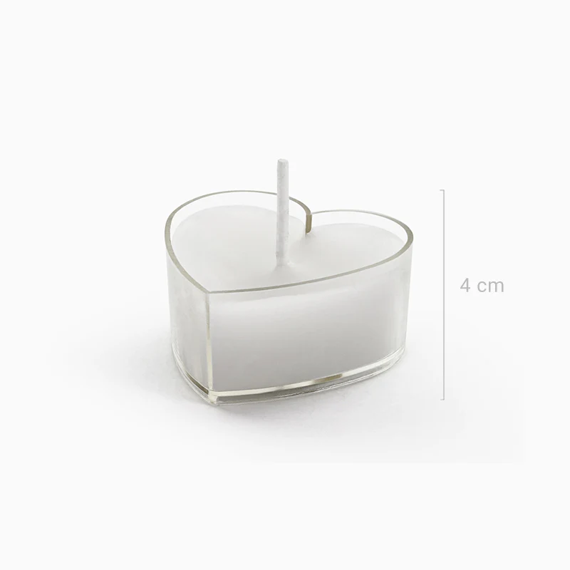 Velas Forma Corazón Blanco - Image 3