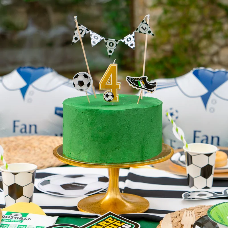 Vela Número Glitter Fútbol 7.5 cm Oro - Image 25