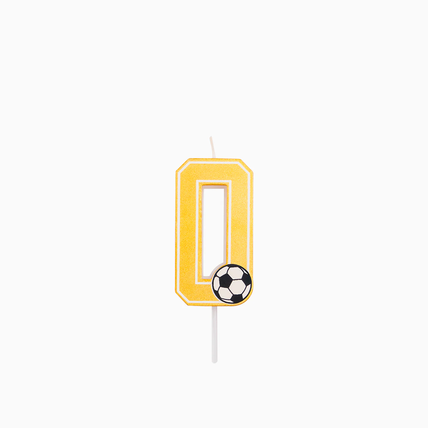 Vela Número Glitter Fútbol 7.5 cm Oro - Image 4