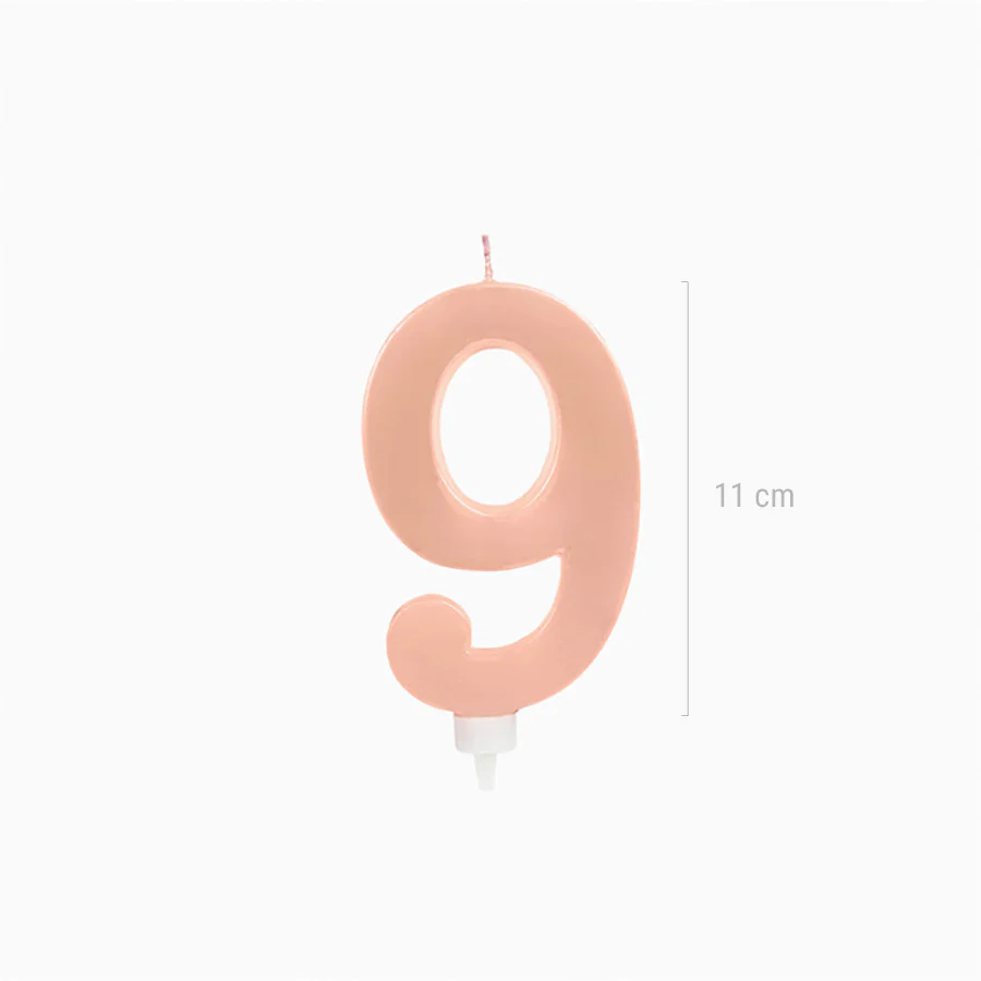 Vela Número Grande Metalizada 11 cm Oro Rosa - Image 32