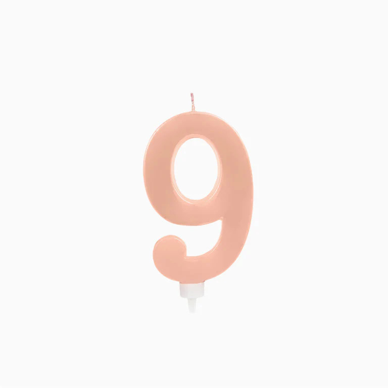 Vela Número Grande Metalizada 11 cm Oro Rosa - Image 7