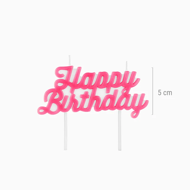 Vela "Happy Birthday" Flúor Rosa - Image 4