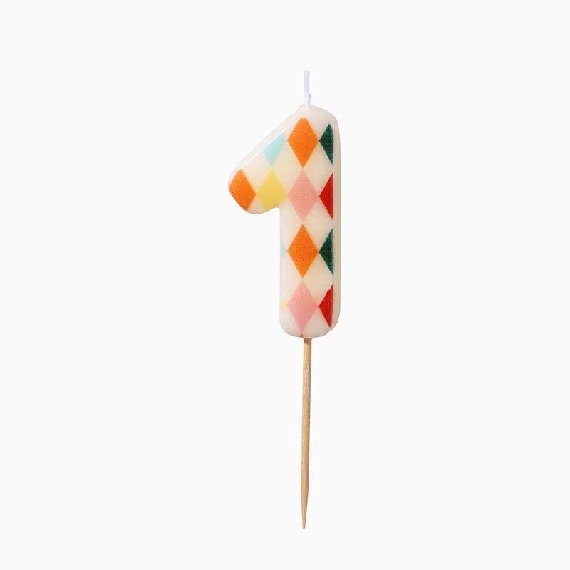 Vela Número Circo 5.5 cm Rombos - Image 4