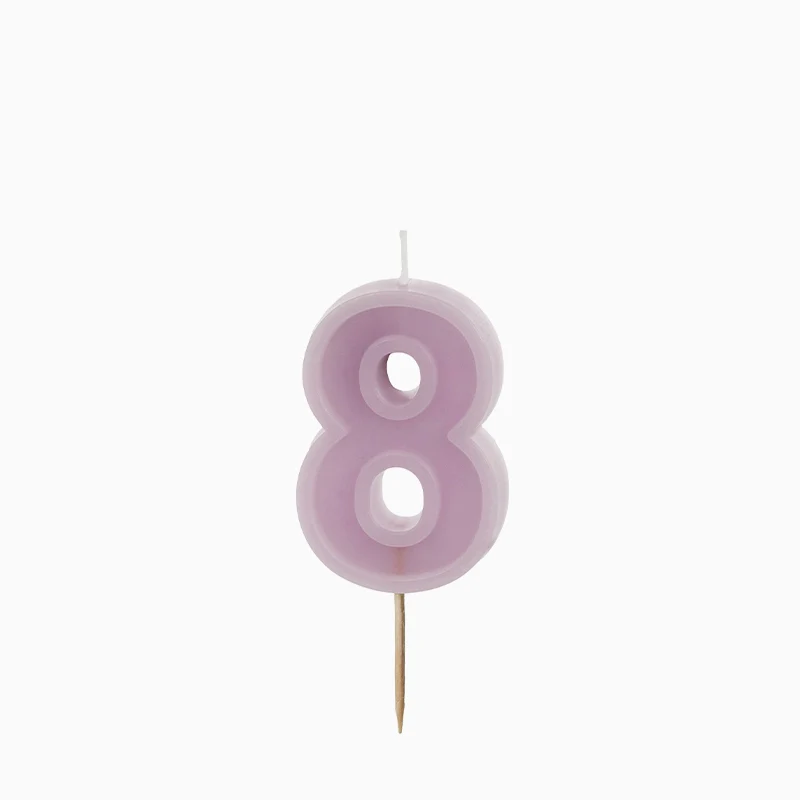 Vela Número Pastel 6 cm Lavanda - Image 11