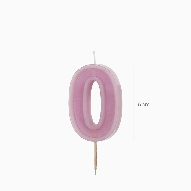 Vela Número Pastel 6 cm Lavanda - Image 22