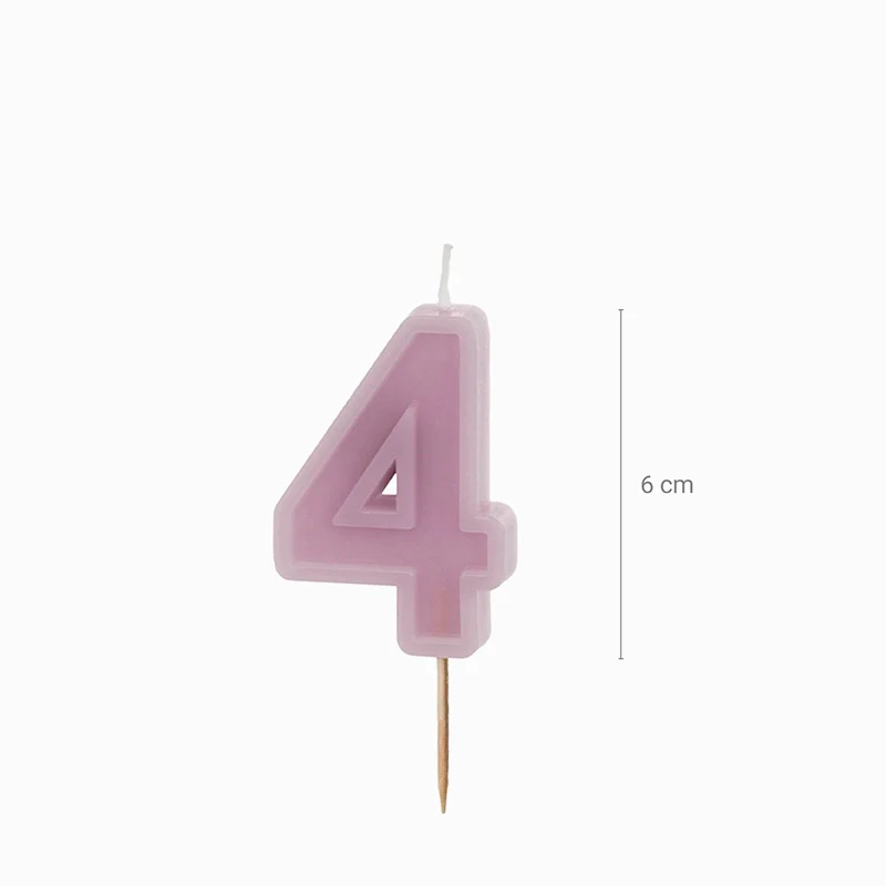 Vela Número Pastel 6 cm Lavanda - Image 26