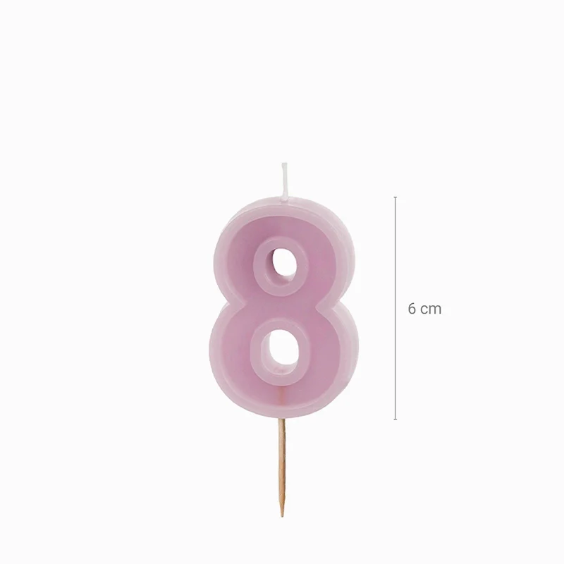 Vela Número Pastel 6 cm Lavanda - Image 30