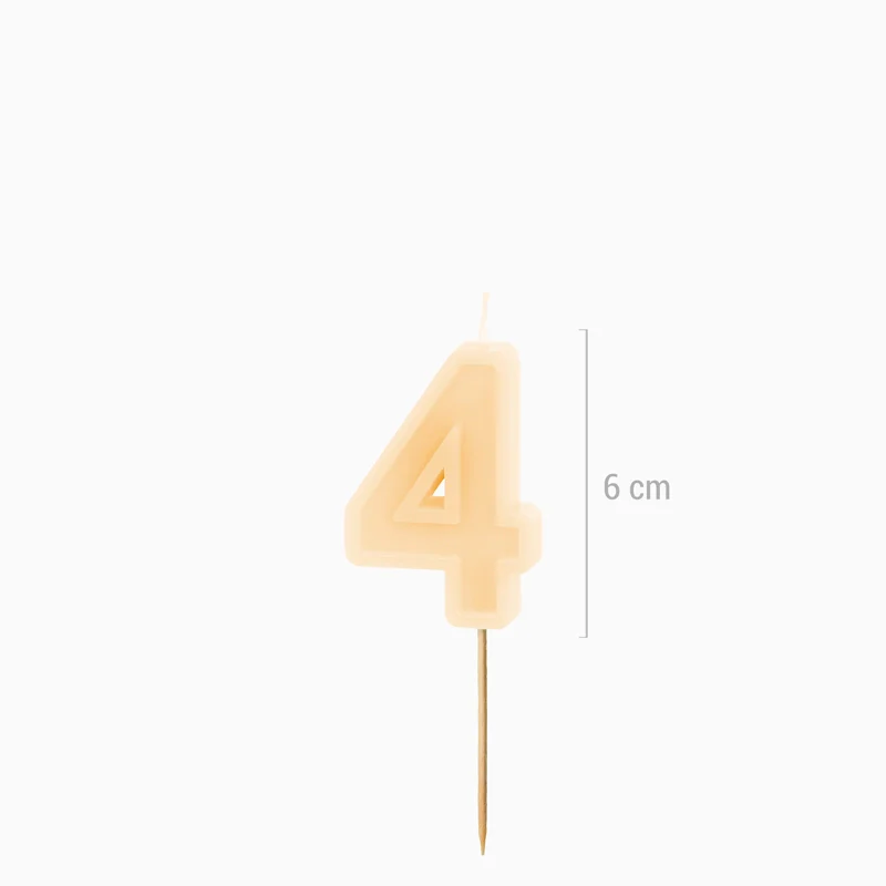 Vela Número Pequeña 6 cm Crema - Image 18