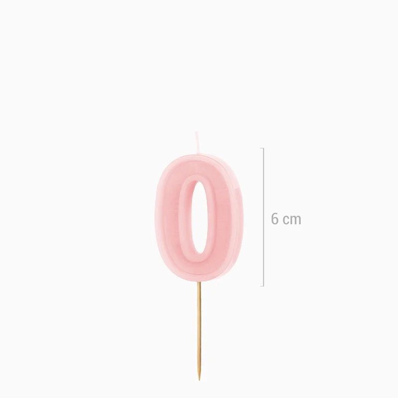 Vela Número Pequeña 6 cm Rosa Pastel - Image 15