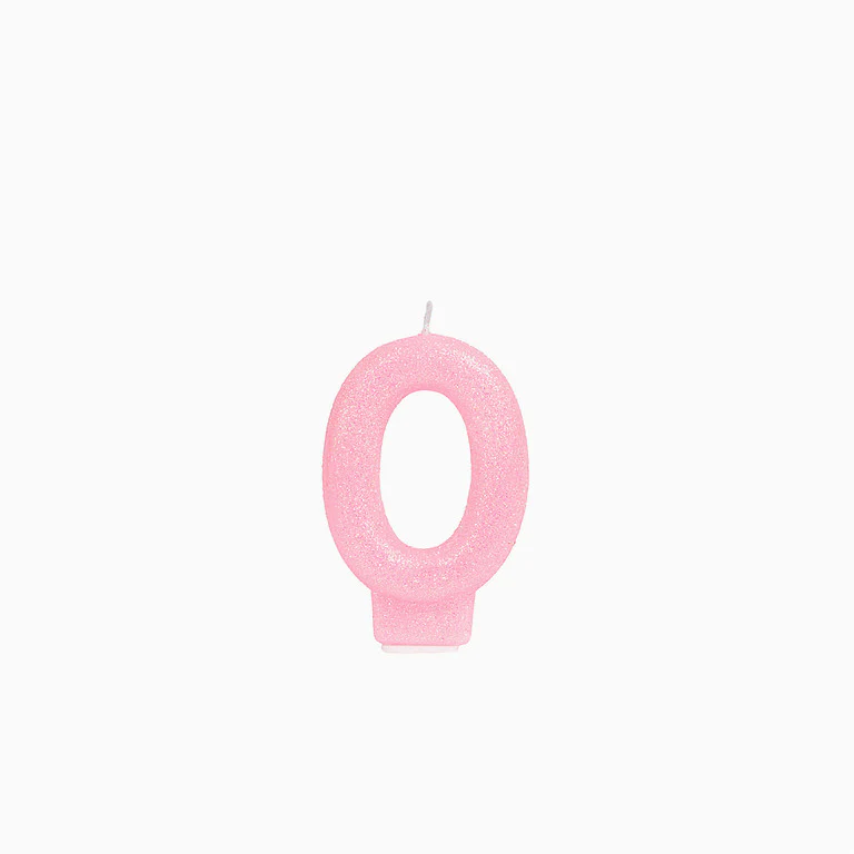 Vela Número Pequeña Glitter 8.5 cm Rosa - Image 4