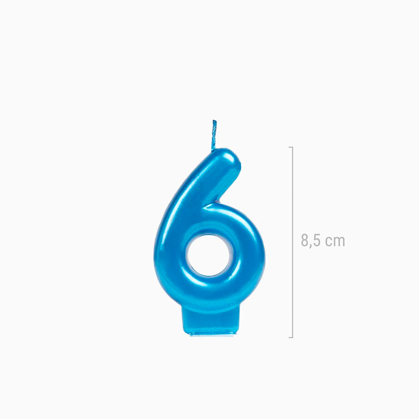 Vela Número Pequeña Metalizada 8.5 cm Azul - Image 29