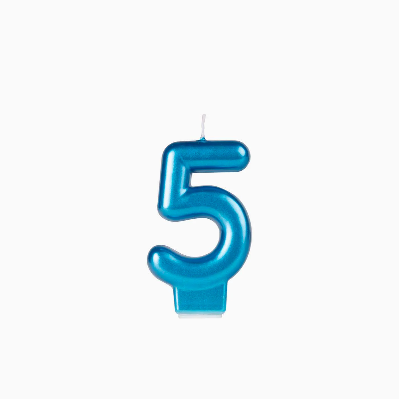 Vela Número Pequeña Metalizada 8.5 cm Azul - Image 8