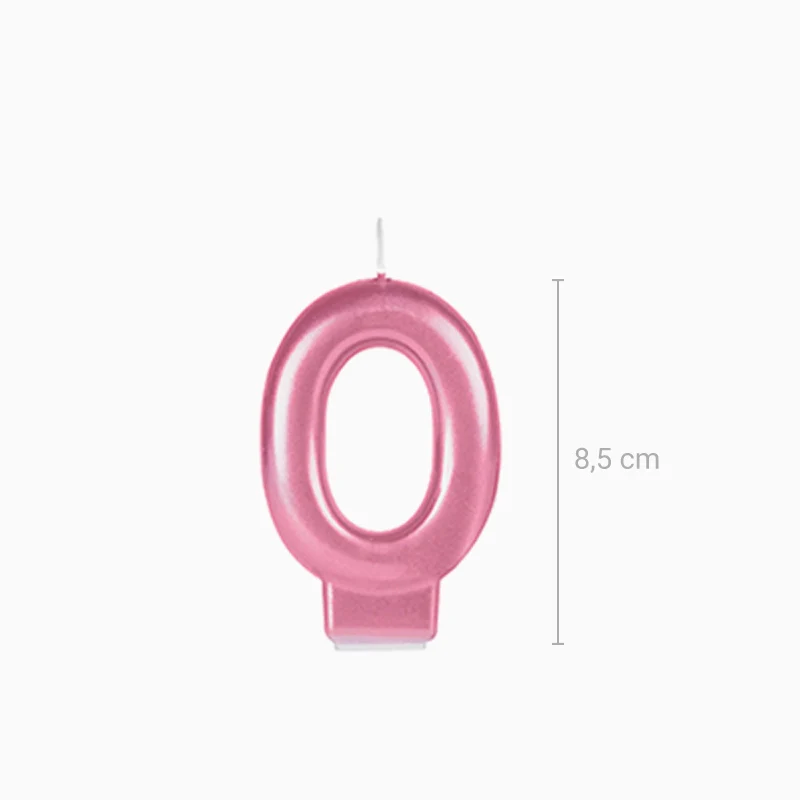 Vela Número Pequeña Metalizada Princesa 8.5 cm Rosa - Image 13