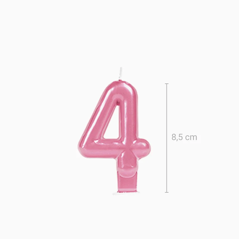 Vela Número Pequeña Metalizada Princesa 8.5 cm Rosa - Image 21