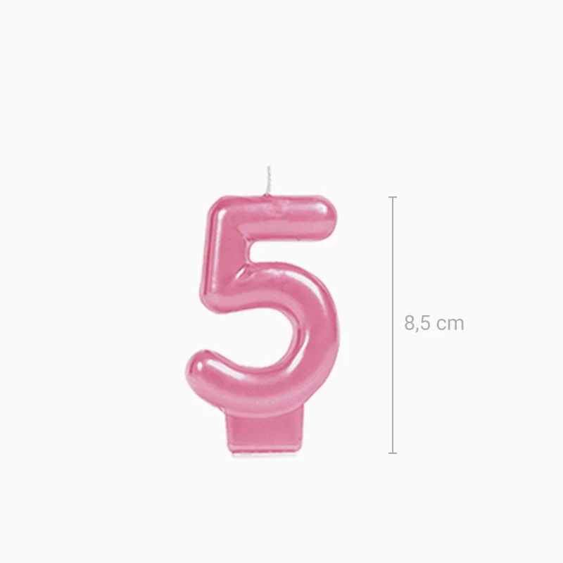 Vela Número Pequeña Metalizada Princesa 8.5 cm Rosa - Image 23