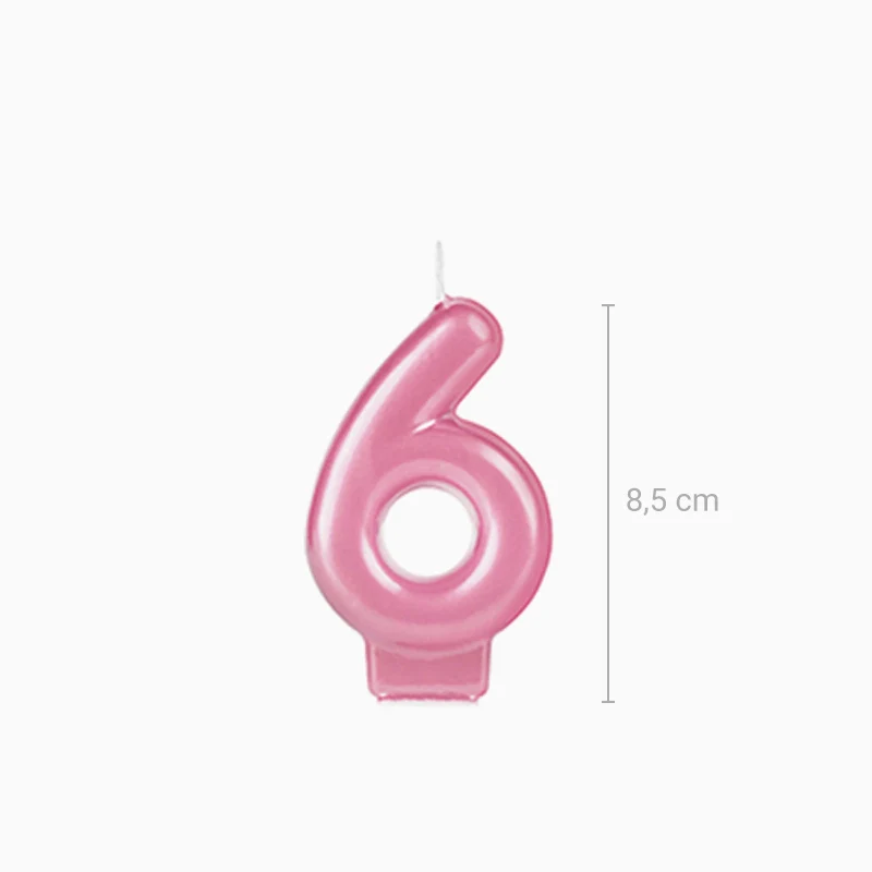Vela Número Pequeña Metalizada Princesa 8.5 cm Rosa - Image 25