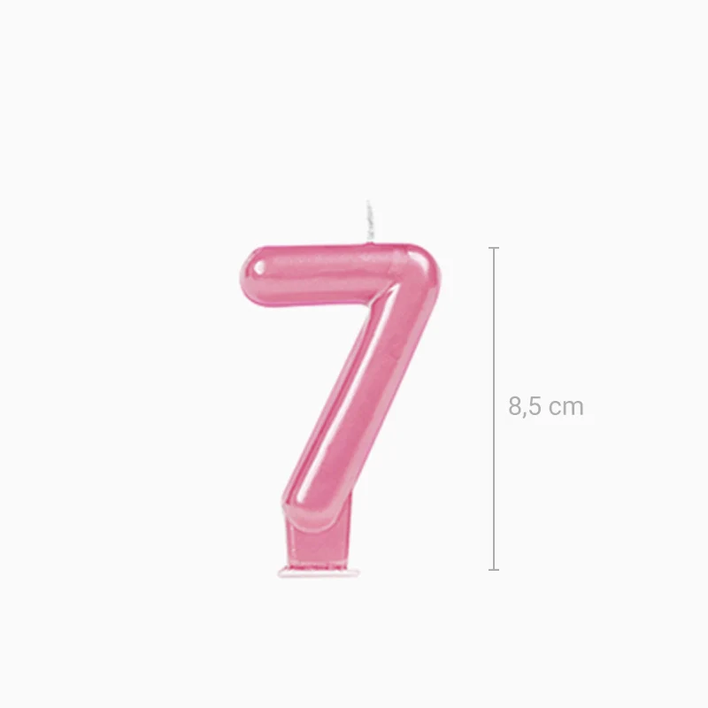 Vela Número Pequeña Metalizada Princesa 8.5 cm Rosa - Image 27