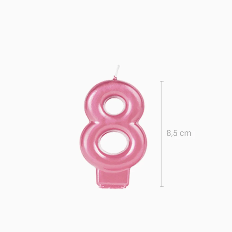 Vela Número Pequeña Metalizada Princesa 8.5 cm Rosa - Image 29