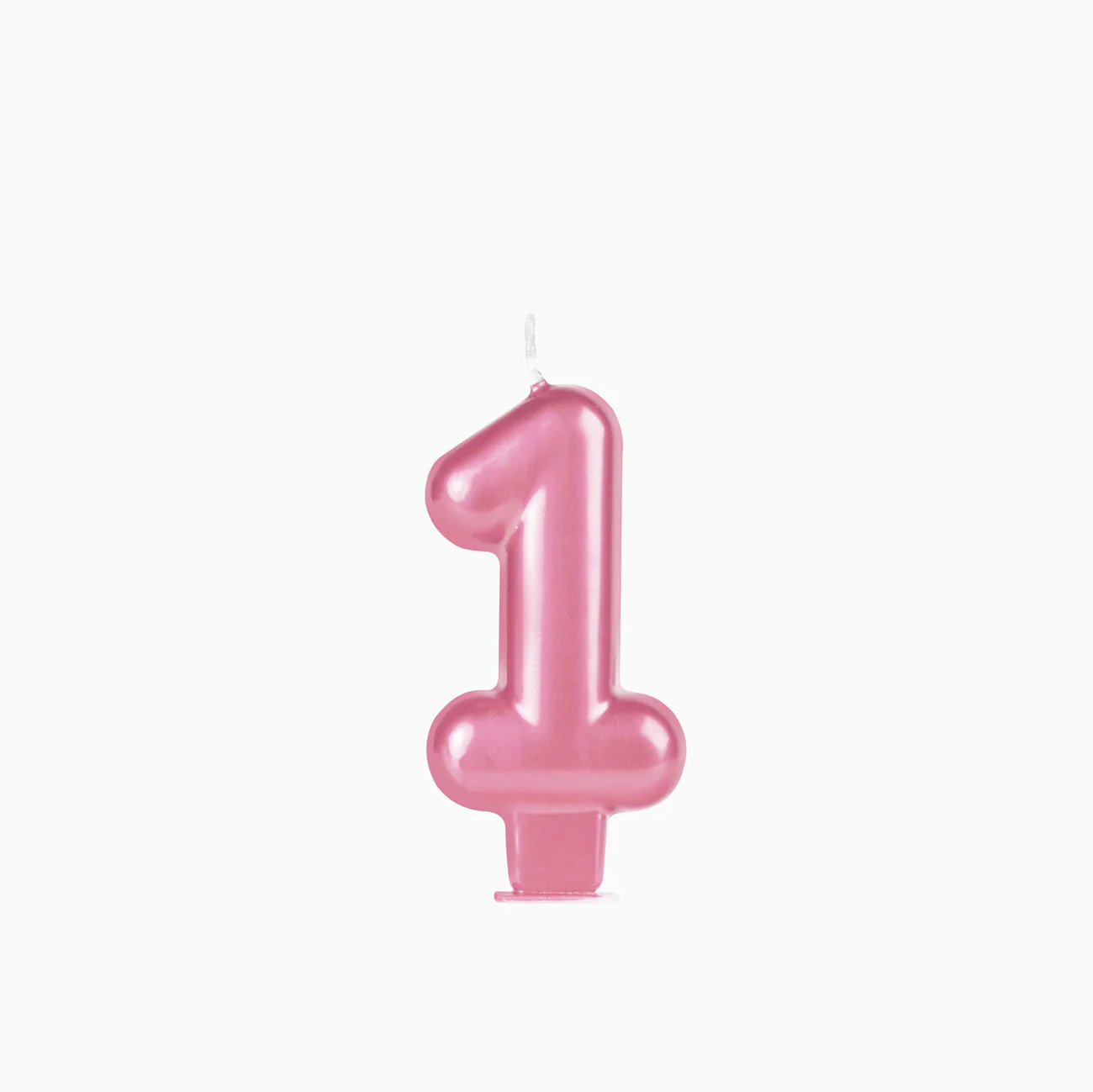 Vela Número Pequeña Metalizada Princesa 8.5 cm Rosa - Image 3
