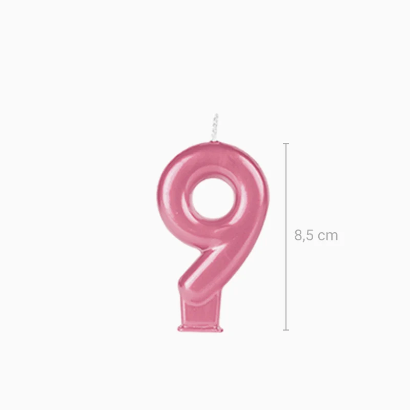 Vela Número Pequeña Metalizada Princesa 8.5 cm Rosa - Image 31