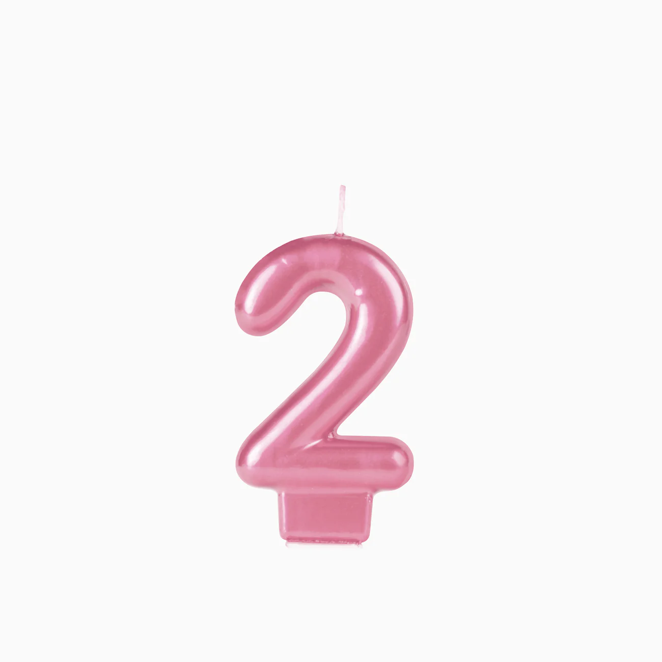 Vela Número Pequeña Metalizada Princesa 8.5 cm Rosa - Image 4