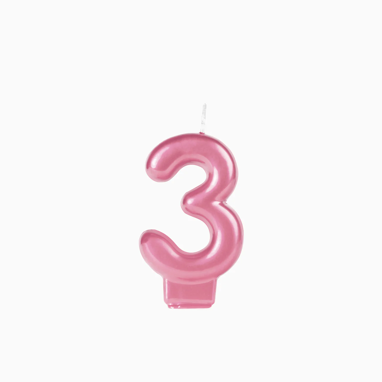 Vela Número Pequeña Metalizada Princesa 8.5 cm Rosa - Image 5