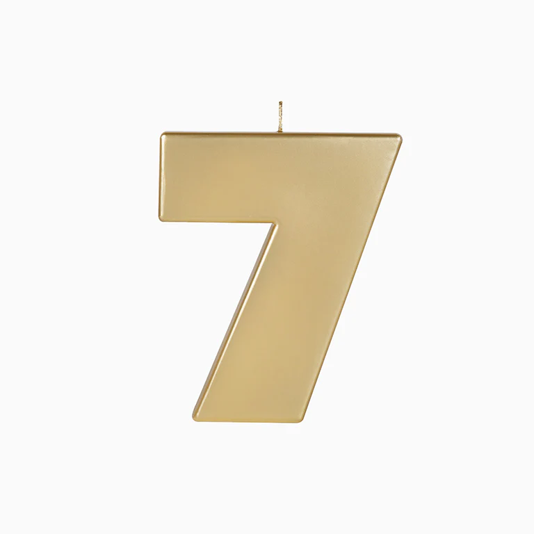 Vela Número XXL Metalizada 20 cm Oro - Image 10