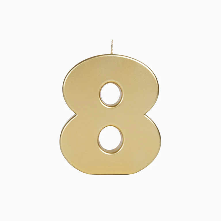 Vela Número XXL Metalizada 20 cm Oro - Image 11